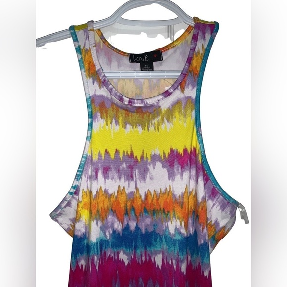 Nwt Tie Die Multicoloured Tank Dress by Rouge - Picture 6 of 7